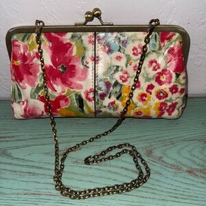 Patricia Nash floral leather frame clutch